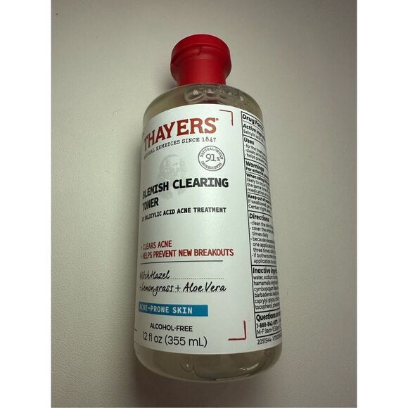 Thayers Blemish Clearing Salicylic Acid Toner, Acne Treatment Face Toner 12 Fl o - Picture 2 of 6